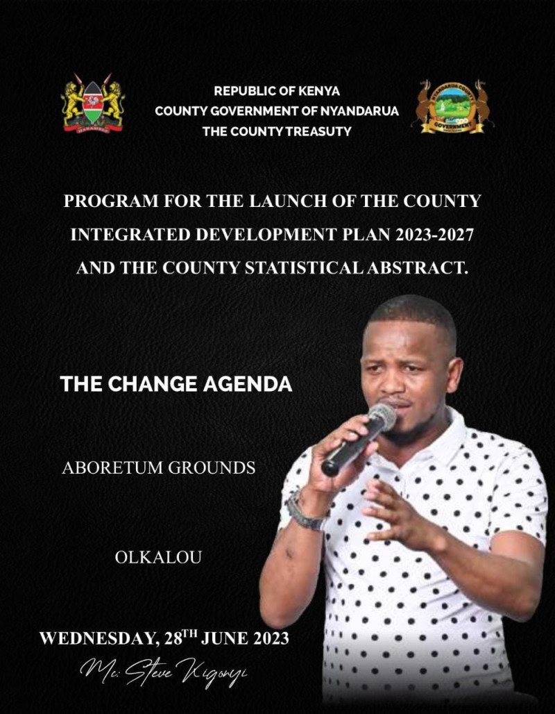 LAUNCH OF THE COUNTY INTEGRATED DEVELOPMENT PLAN 2023-2027